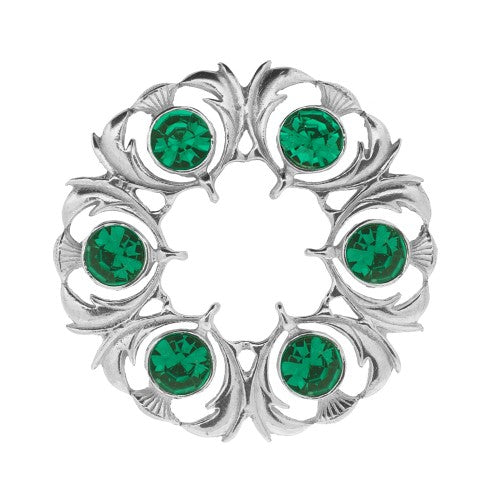Six Stone Thistle Brooch