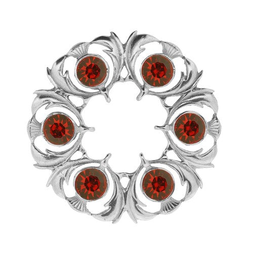 Six Stone Thistle Brooch