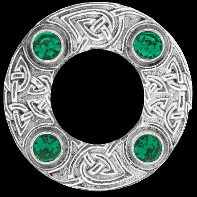 Celtic Round Four Stone Brooch