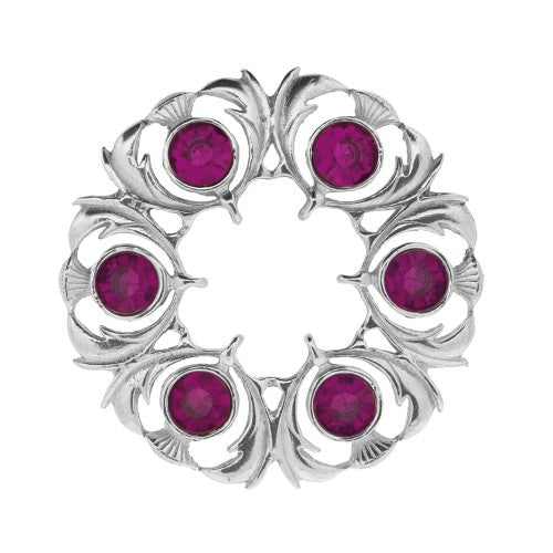 Six Stone Thistle Brooch