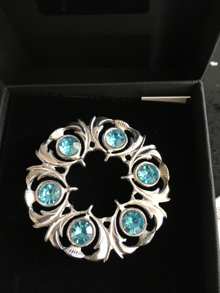 Six Stone Thistle Brooch